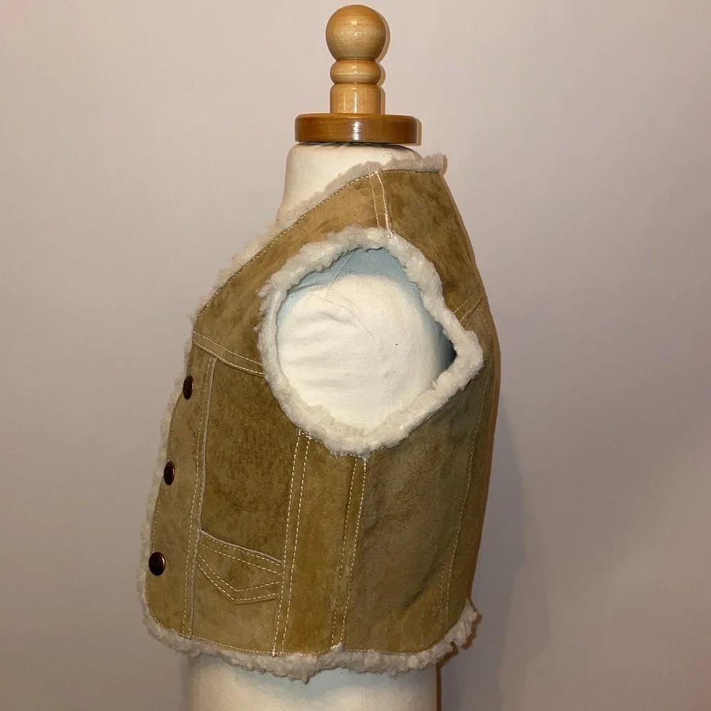 Sherpa Vest Vest Suede Vest Shearling Vest Photo Prop Family Photos Western